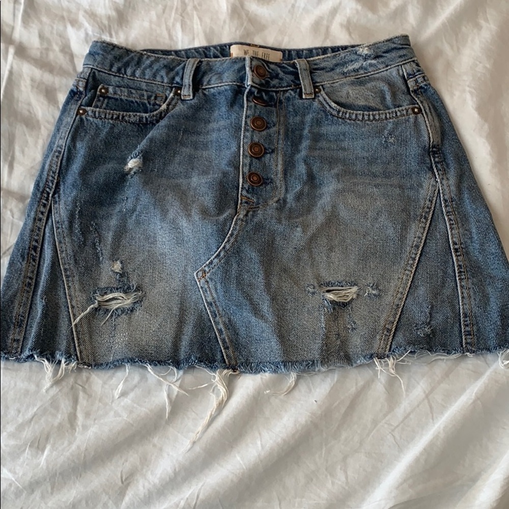 Free People denim skirt